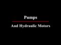 Pumps and hydraulic motor