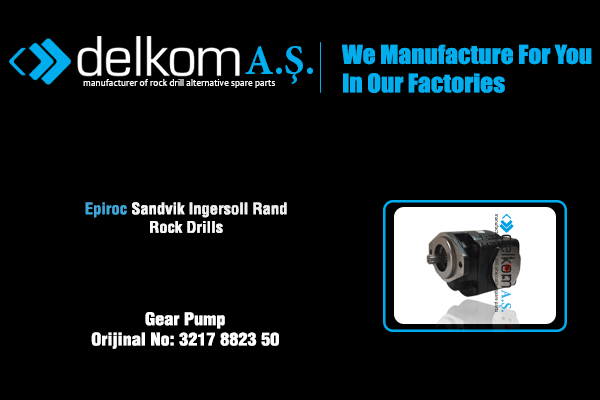Arka Kademe Pompa Rock Drill Spare Parts