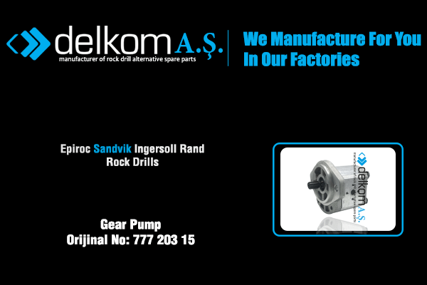 Pompa Arka Kademe Rock Drill Spare Parts