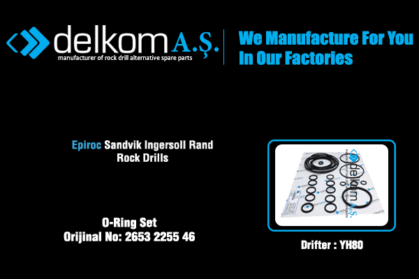 Tabanca Oring Seti YH80 Rock Drill Spare Parts